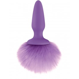 Фиолетовая анальная пробка с фиолетовым заячьим хвостом Bunny Tails Purple