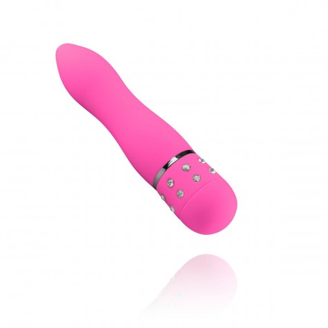 Розовый мини-вибратор Diamond Smooth Vibrator - 11,4 см.