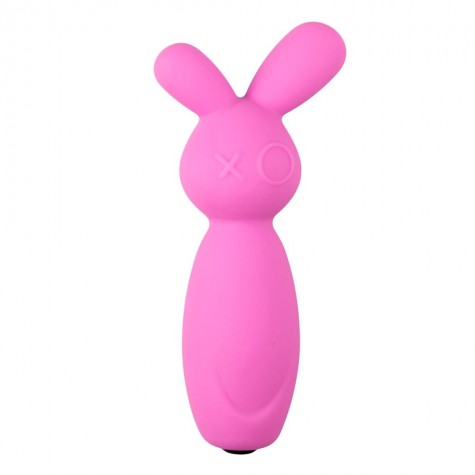 Розовый мини-вибратор Mini Bunny Vibe - 8 см.