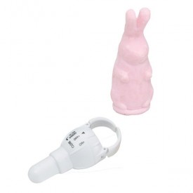 Розовый виброзайчик 4PLAY FINGER RING VIBE RABBIT PINK